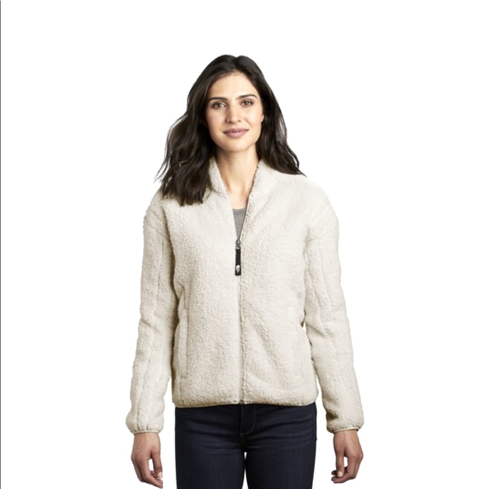 NWT North Face High Loft Sherpa Bomber- Vintage White